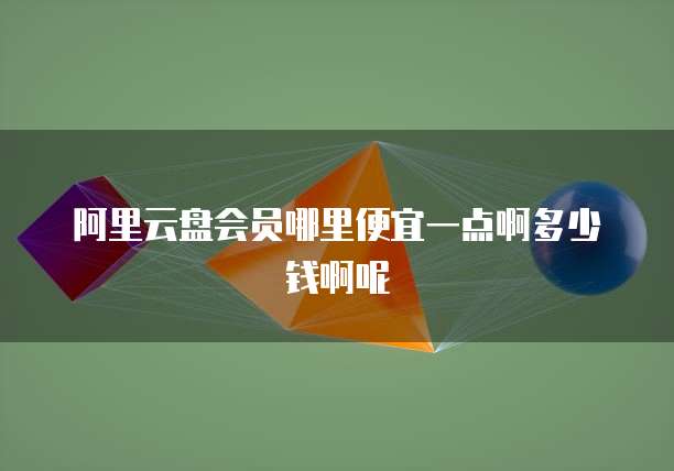 阿里云盘会员哪里便宜一点啊多少钱啊呢
