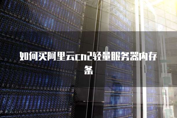 如何买阿里云cn2轻量服务器内存条