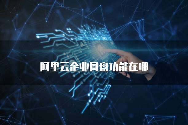 阿里云企业网盘功能在哪