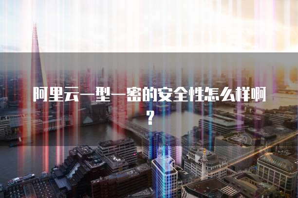 阿里云一型一密的安全性怎么样啊?