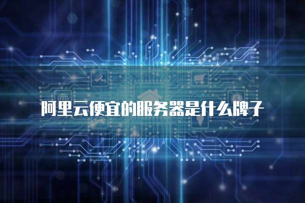 阿里云便宜的服务器是什么牌子