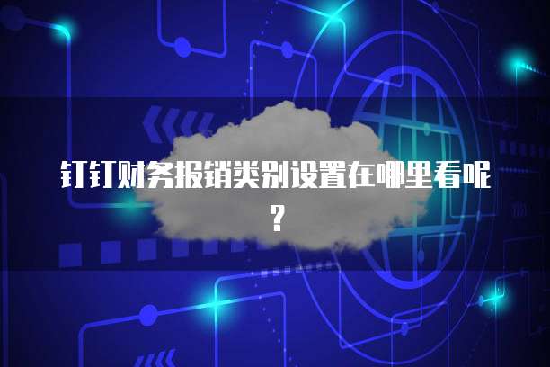 钉钉财务报销类别设置在哪里看呢?