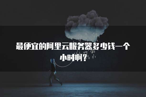 最便宜的阿里云服务器多少钱一个小时啊?