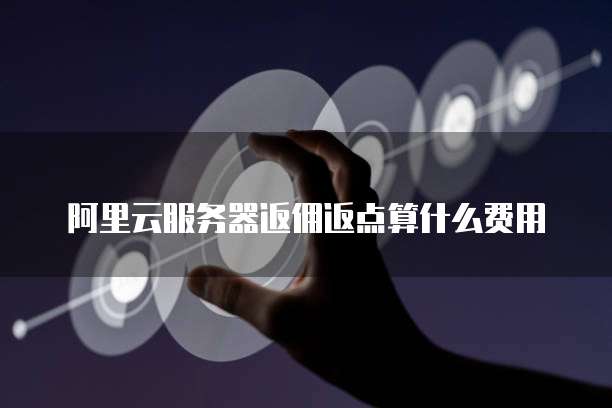 阿里云服务器返佣返点算什么费用