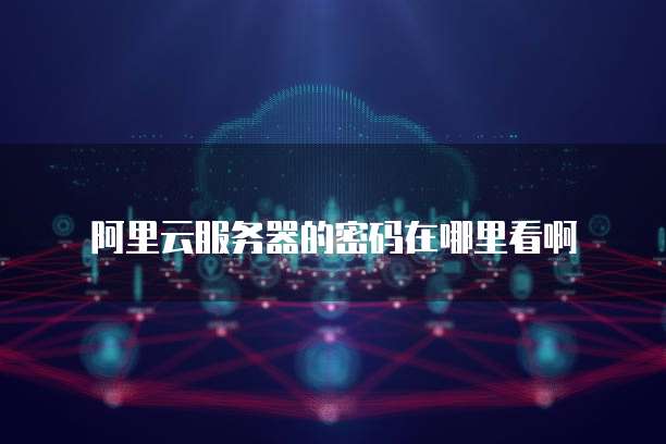 阿里云服务器的密码在哪里看啊