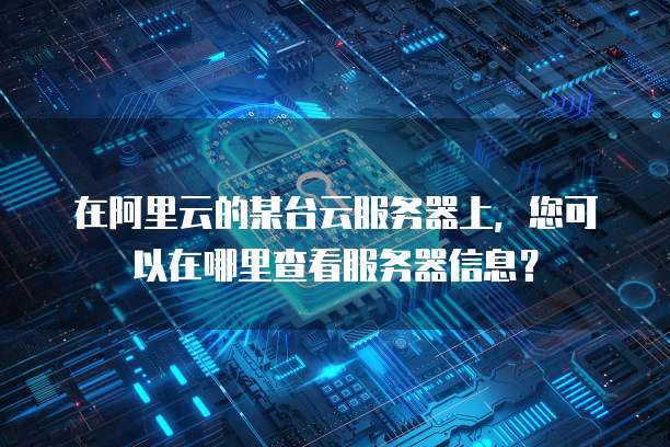 在阿里云的某台云服务器上,您可以在哪里查看服务器信息?