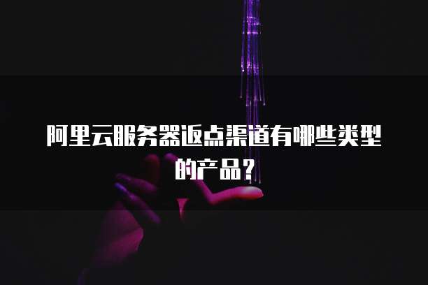 阿里云服务器返点渠道有哪些类型的产品?