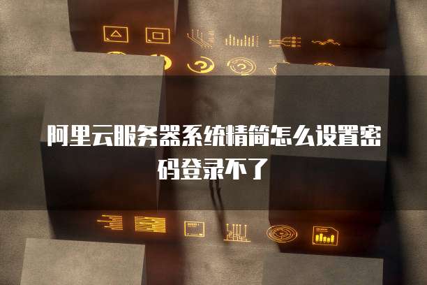 阿里云服务器系统精简怎么设置密码登录不了