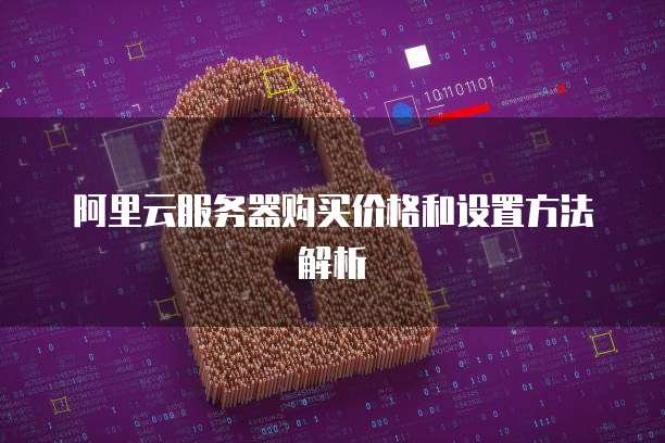 阿里云服务器购买价格和设置方法解析