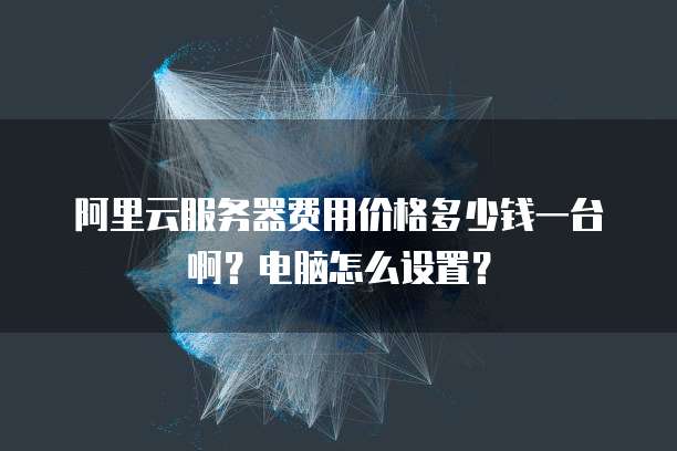 阿里云服务器费用价格多少钱一台啊?电脑怎么设置?