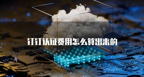 钉钉认证费用怎么算出来的
