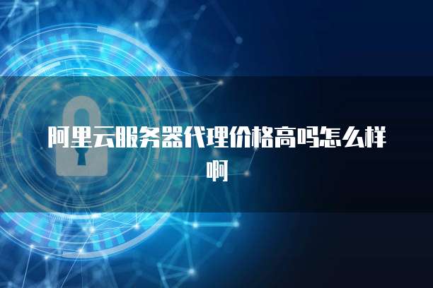 阿里云服务器代理价格高吗怎么样啊