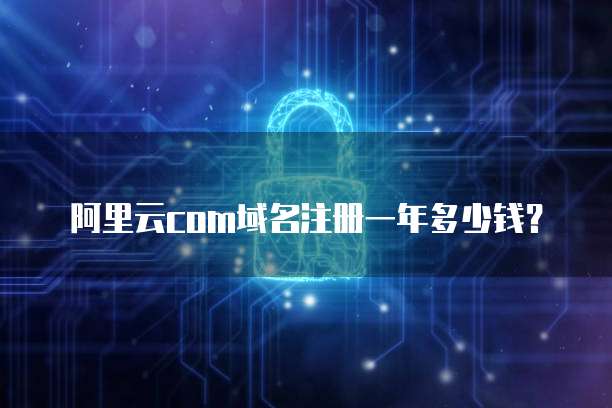 阿里云com域名注册一年多少钱?
