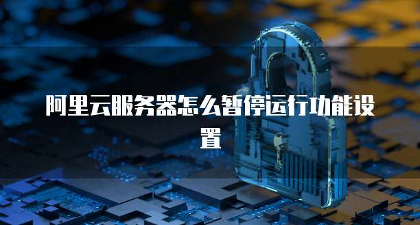 阿里云服务器怎么暂停运行功能设置