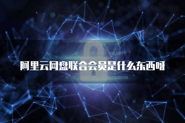 阿里云网盘联合会员是什么东西呀