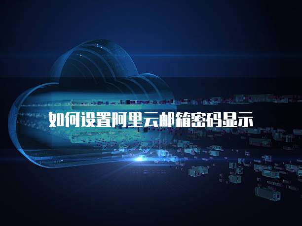 如何设置阿里云邮箱密码显示
