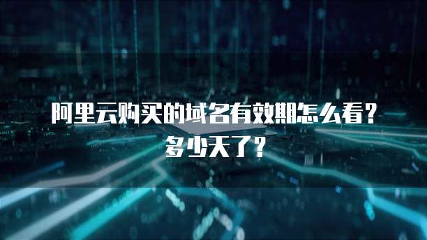阿里云购买的域名有效期怎么看?多少天了?