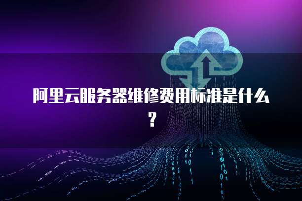 阿里云服务器维修费用标准是什么？