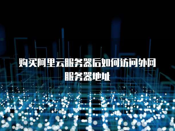 购买阿里云服务器后如何访问外网服务器地址