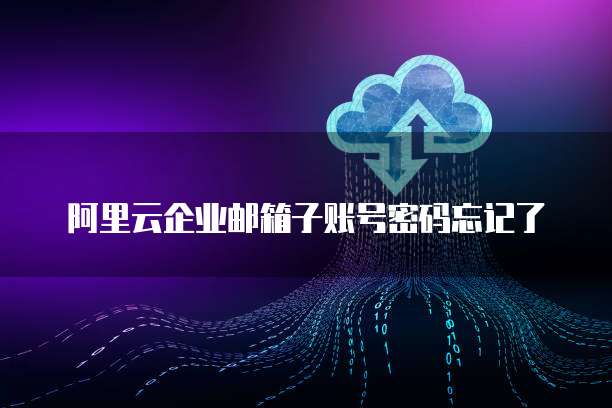 阿里云企业邮箱子账号密码忘记了