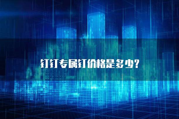 钉钉专属钉价格是多少？