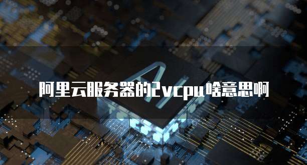 阿里云服务器的2vcpu啥意思啊