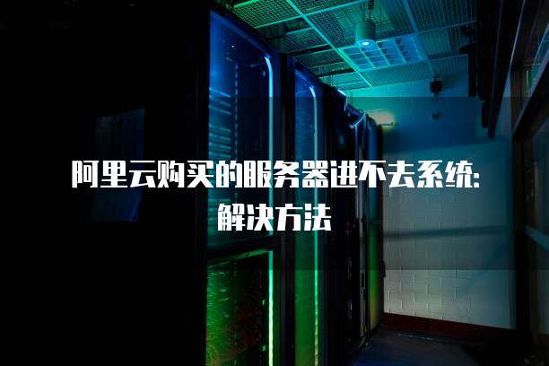 阿里云购买的服务器进不去系统:解决方法