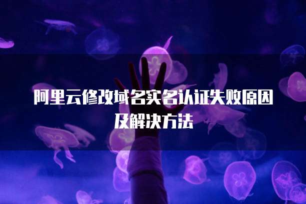 阿里云修改域名实名认证失败原因及解决方法