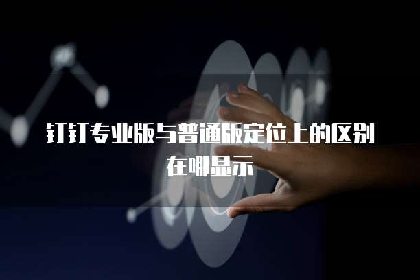 钉钉专业版与普通版定位上的区别在哪显示