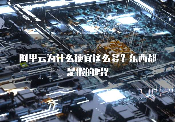 阿里云为什么便宜这么多?东西都是假的吗?