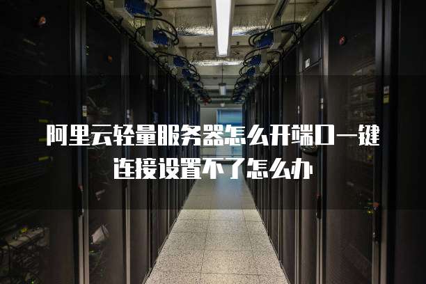 阿里云轻量服务器怎么开端口一键连接设置不了怎么办