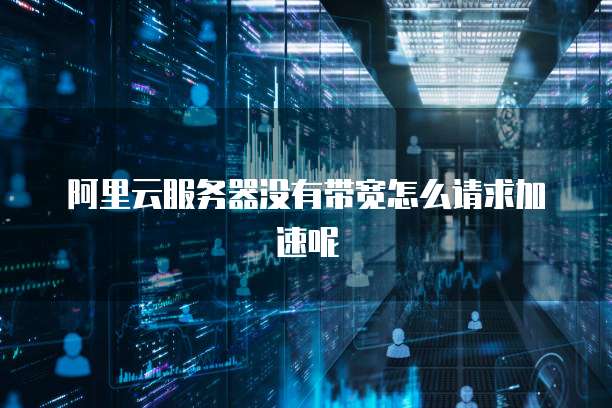 阿里云服务器没有带宽怎么请求加速呢