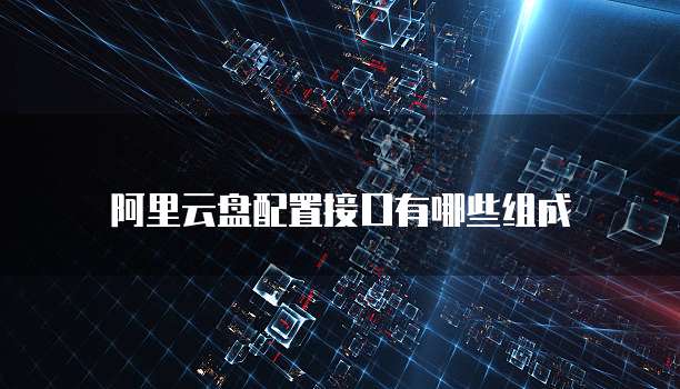 阿里云盘配置接口有哪些组成