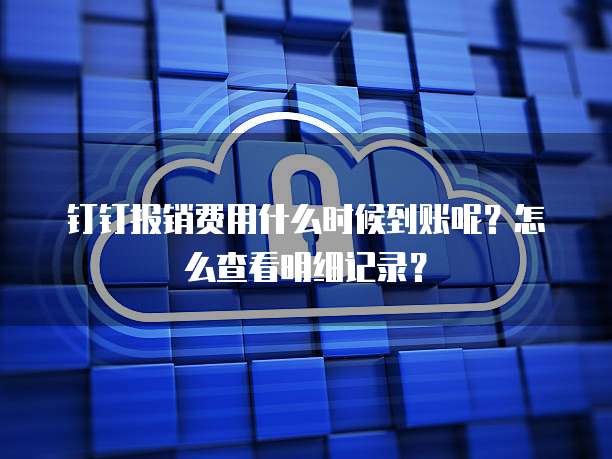 钉钉报销费用什么时候到账呢?怎么查看明细记录?