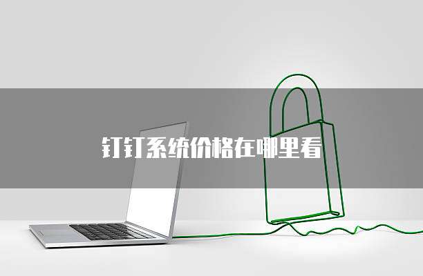 钉钉系统价格在哪里看