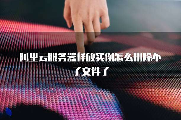 阿里云服务器释放实例怎么删除不了文件了