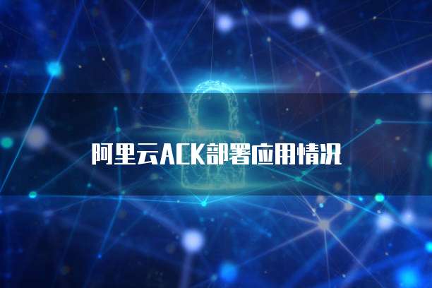 阿里云ACK部署应用情况