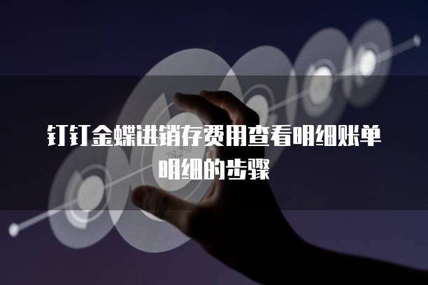 钉钉金蝶进销存费用查看明细账单明细的步骤