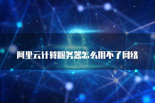 阿里云计算服务器怎么用不了网络