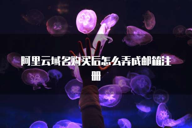 阿里云域名购买后怎么弄成邮箱注册