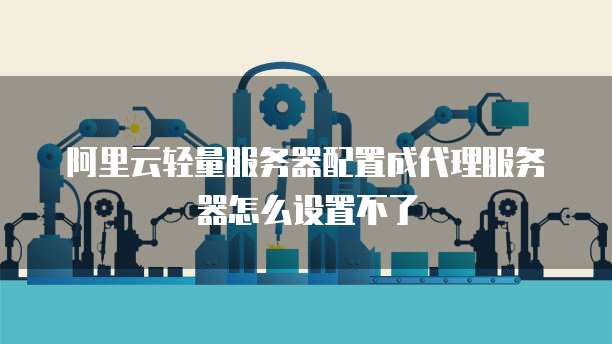 阿里云轻量服务器配置成代理服务器怎么设置不了