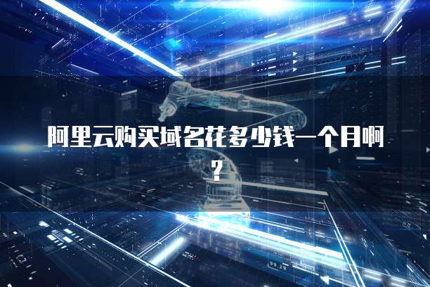 阿里云购买域名花多少钱一个月啊?