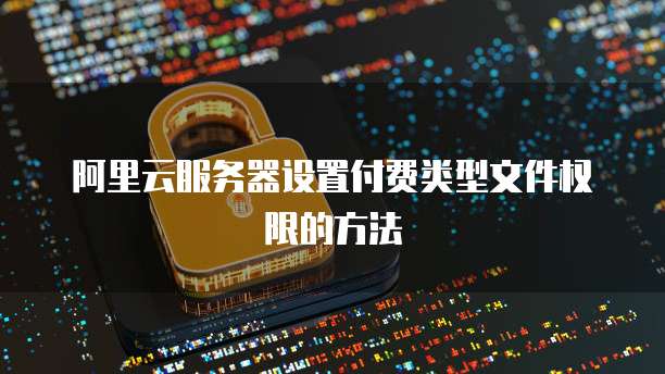 阿里云服务器设置付费类型文件权限的方法