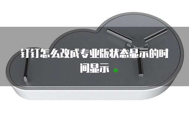 钉钉怎么改成专业版状态显示的时间显示