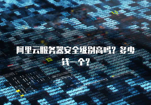 阿里云服务器安全级别高吗?多少钱一个?