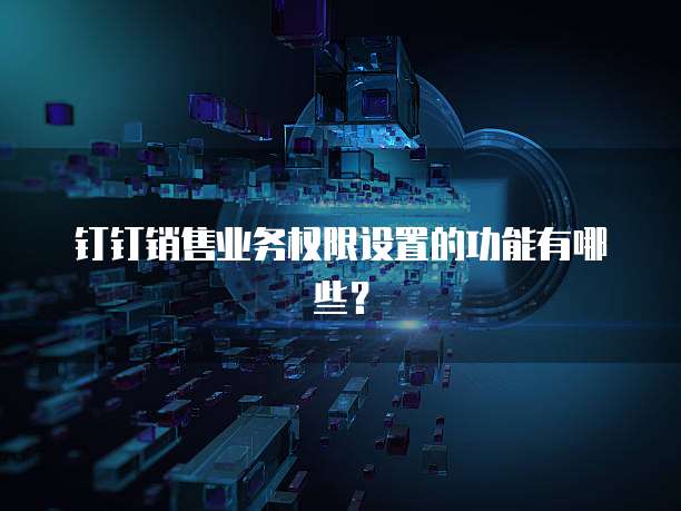 钉钉销售业务权限设置的功能有哪些？