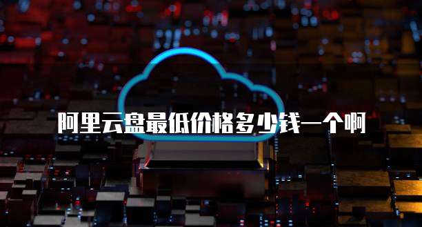 阿里云盘最低价格多少钱一个啊