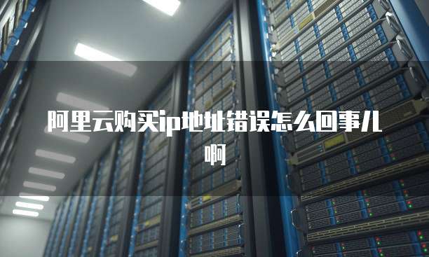 阿里云购买ip地址错误怎么回事儿啊