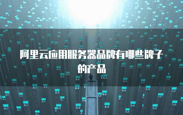 阿里云应用服务器品牌有哪些牌子的产品