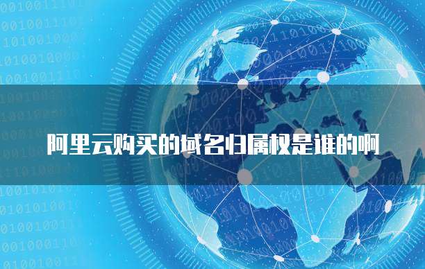 阿里云购买的域名归属权是谁的啊